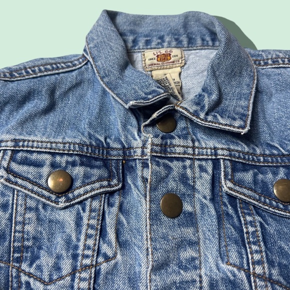Toddler Route 66 Lil 66 Light Wash Denim Snap Button Front Jacket Size 4T - Picture 4 of 11